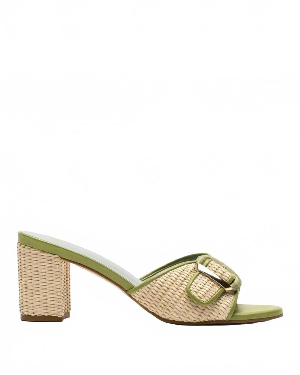 NEW FRANCES VALENTINE women's taylor raffia heel in green